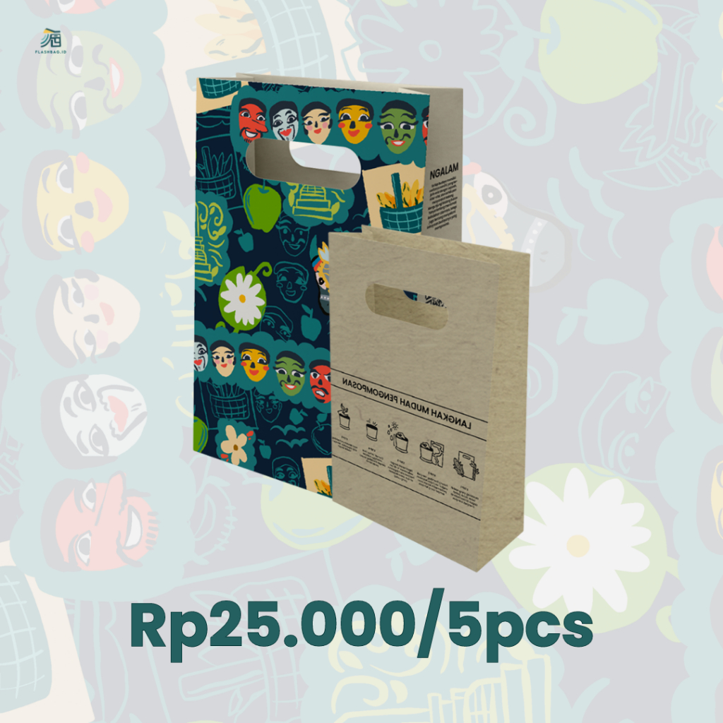 

5 PCS [FlashBag Indonesia] Paper Bag Motif #KhasMalangan