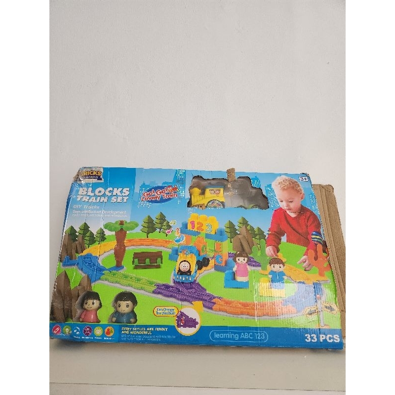preloved mainan kereta mega block