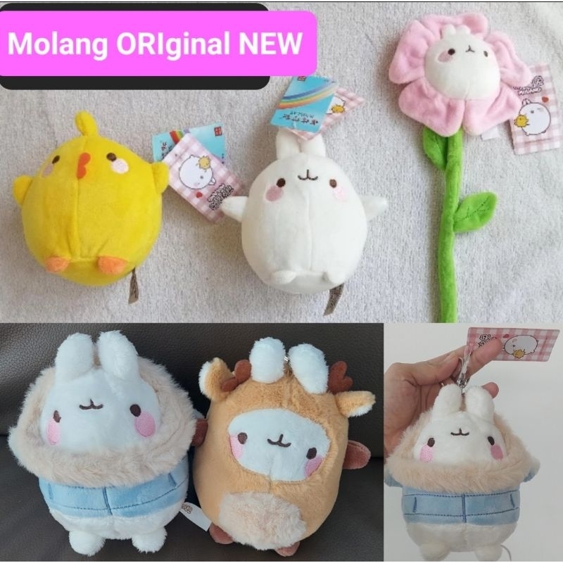 Boneka Molang Piu piu piyo Original NEW kelinci putih ayam kuning plush