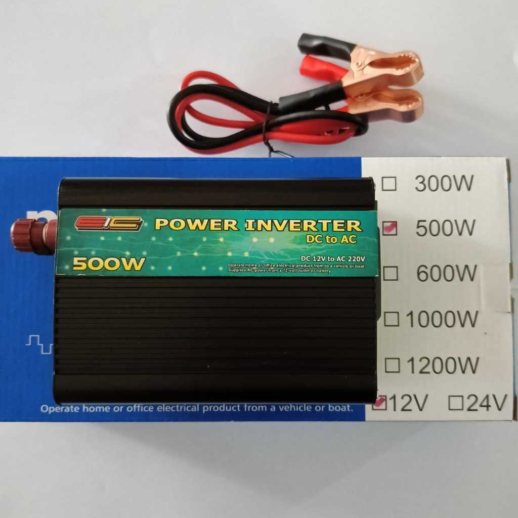 Power Inverter 300 Watt Inverter 500 Watt DC 12V to AC 220V Pengubah Arus DC ke AC Solar Power Aki L