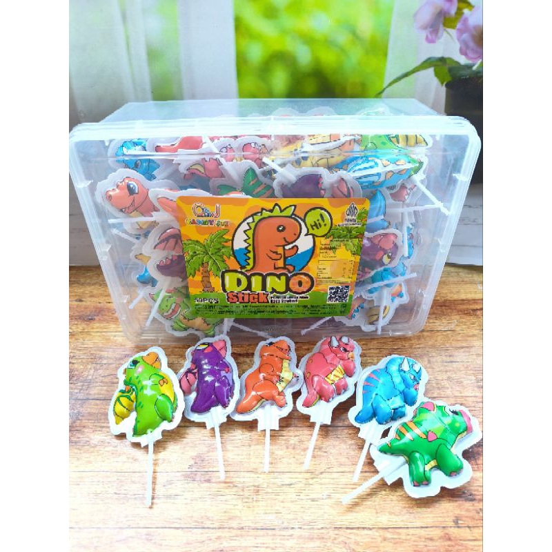 

(10 pcs) PERMEN LUNAK LOLIPOP DINOSAURUS