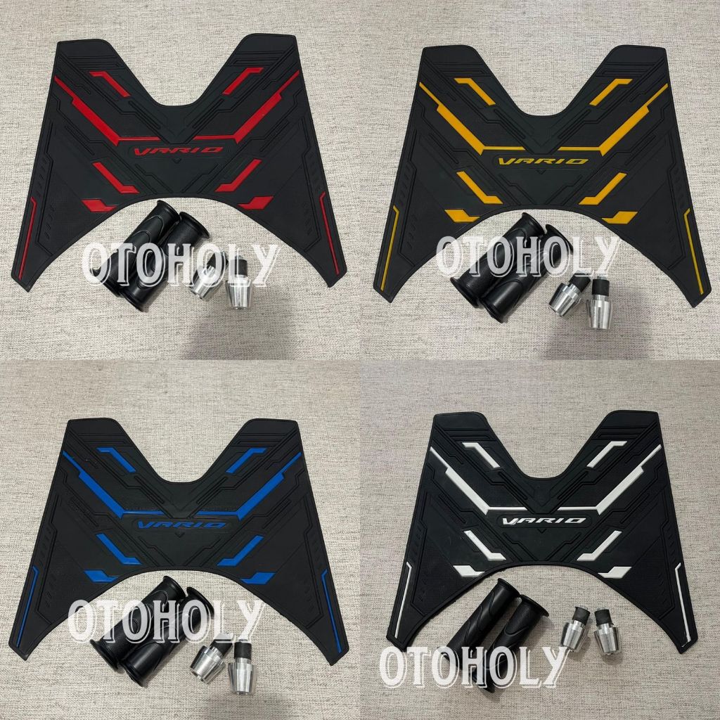 PAKET VARIASI NEW MOTOR VARIO HANDGRIP MODEL ORIGINAL HONDA SET JALU STANG CHROME PLUS KARPET ALAS K