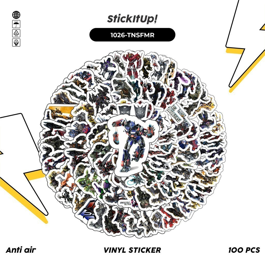 

COD✨ 100 Pcs Stiker Transformer v2 Lucu Anti Air Untuk Dekorasi Notebook Sepeda Skateboard Handphone DIY