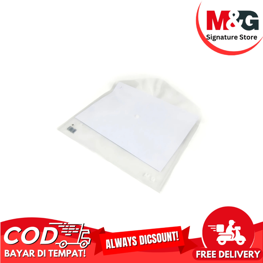

File Bag M&G With Button Map M&G Dengan Kancing Ukuran A4 Tranparan #ADM929HR