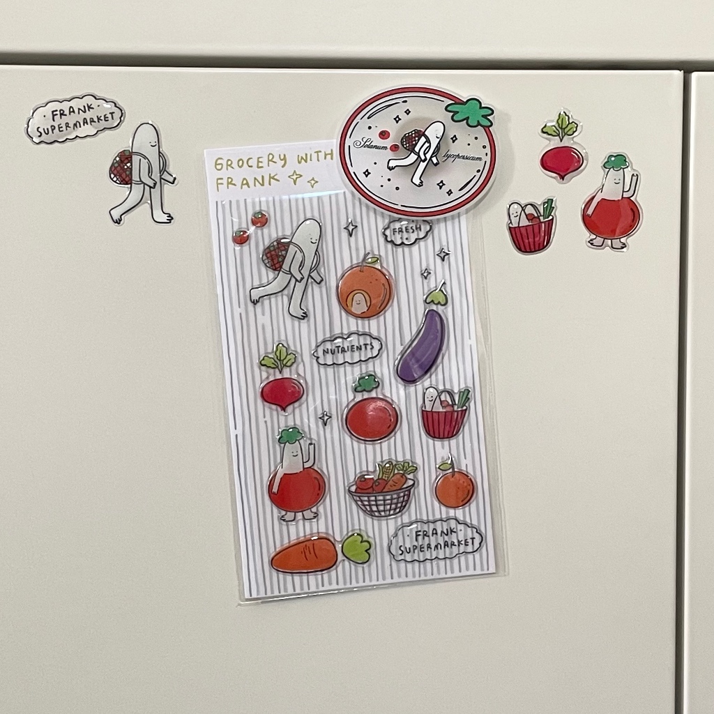

Frank Grocery Jelly Sticker by September Spring Epoxy Resin Stiker Timbul