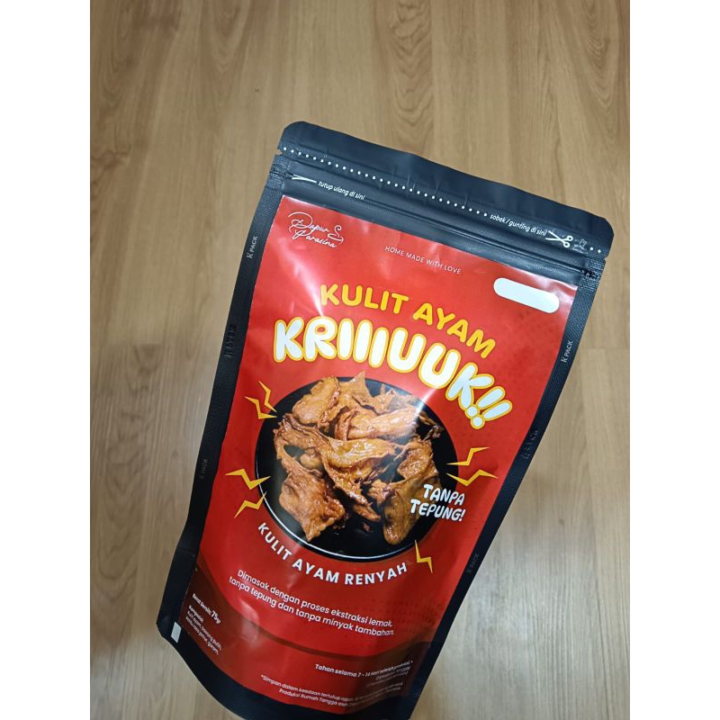 

KRIIIUUK - Kulit Ayam Kriuk Krispi Garing Renyah - Kemasan 75gr