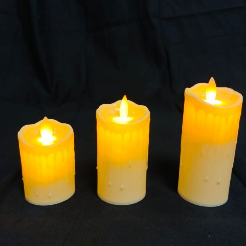 Lilin LED eletrik premium hias korea aesthetic lilin natal lilin altar lampu tidur korea model melte
