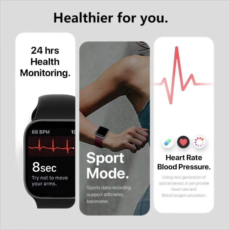 Teevo SmartWatch S9 Max 44mm GPS NFC Bluetooth Wateroof Wanita Pria Jam Tangan Pintar Bisa onan Dan