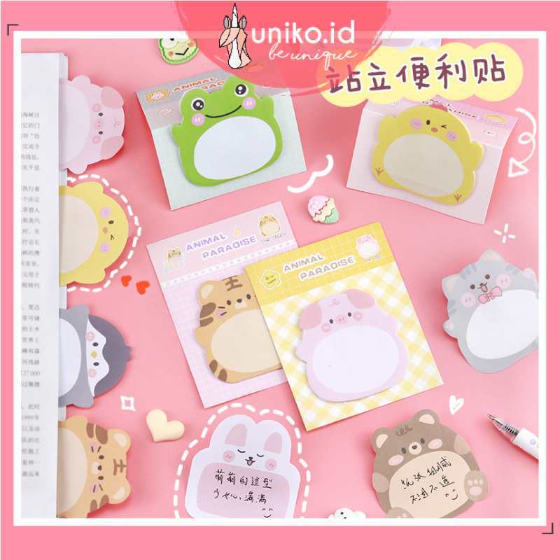 

UNIKO.ID STICKY NOTE ANIMAL PARADISE MEMO TEMPEL LUCU MOTIF HEWAN