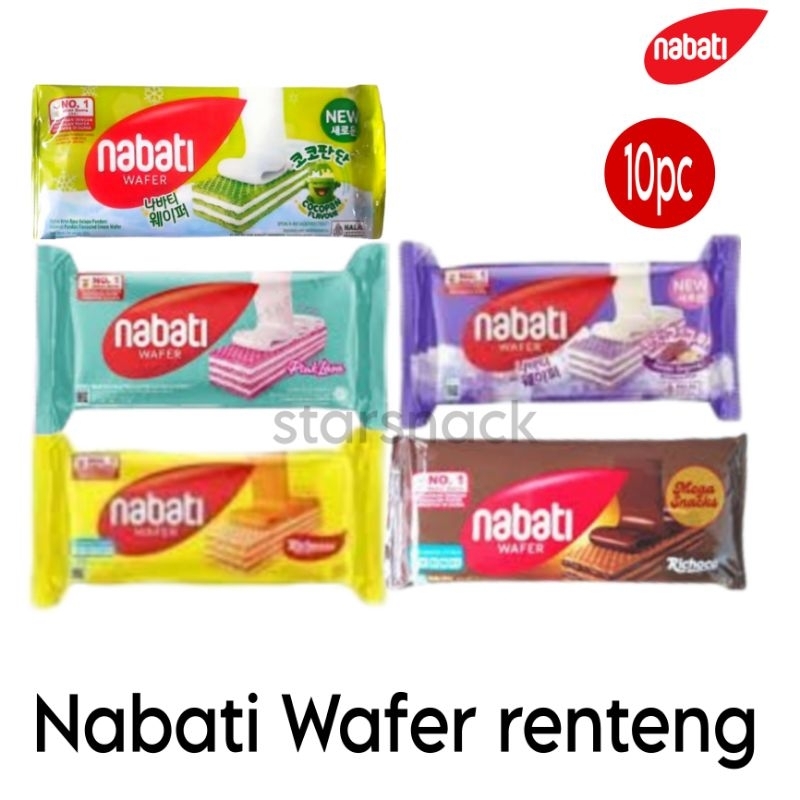 

Nabati Wafer 16gr cocopandan Goguma isi 10pcs