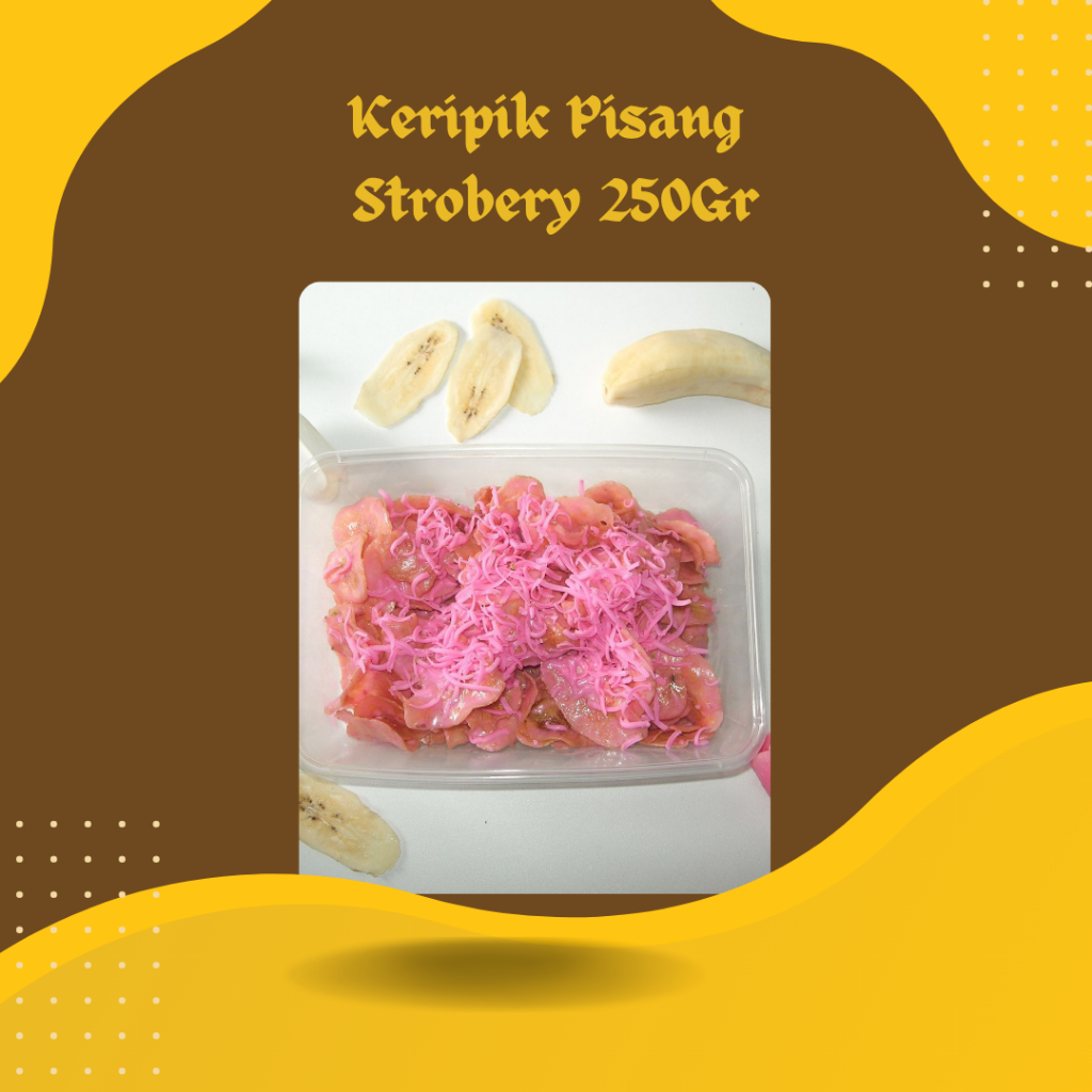 

Kripik Pisang Strawberry 250gr