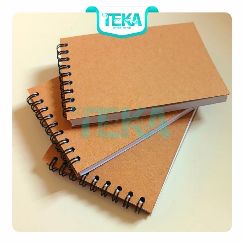 

Notebook Mini B7 (50 lembar) - Buku Saku Polos Spiral Cover Coklat Buku Mini Kecil Catatan