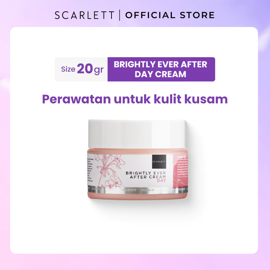 Scarlett Whitening Brightly Ever After Day Cream - Moisturizer Krim Pelembab Wajah untuk Mencerahkan