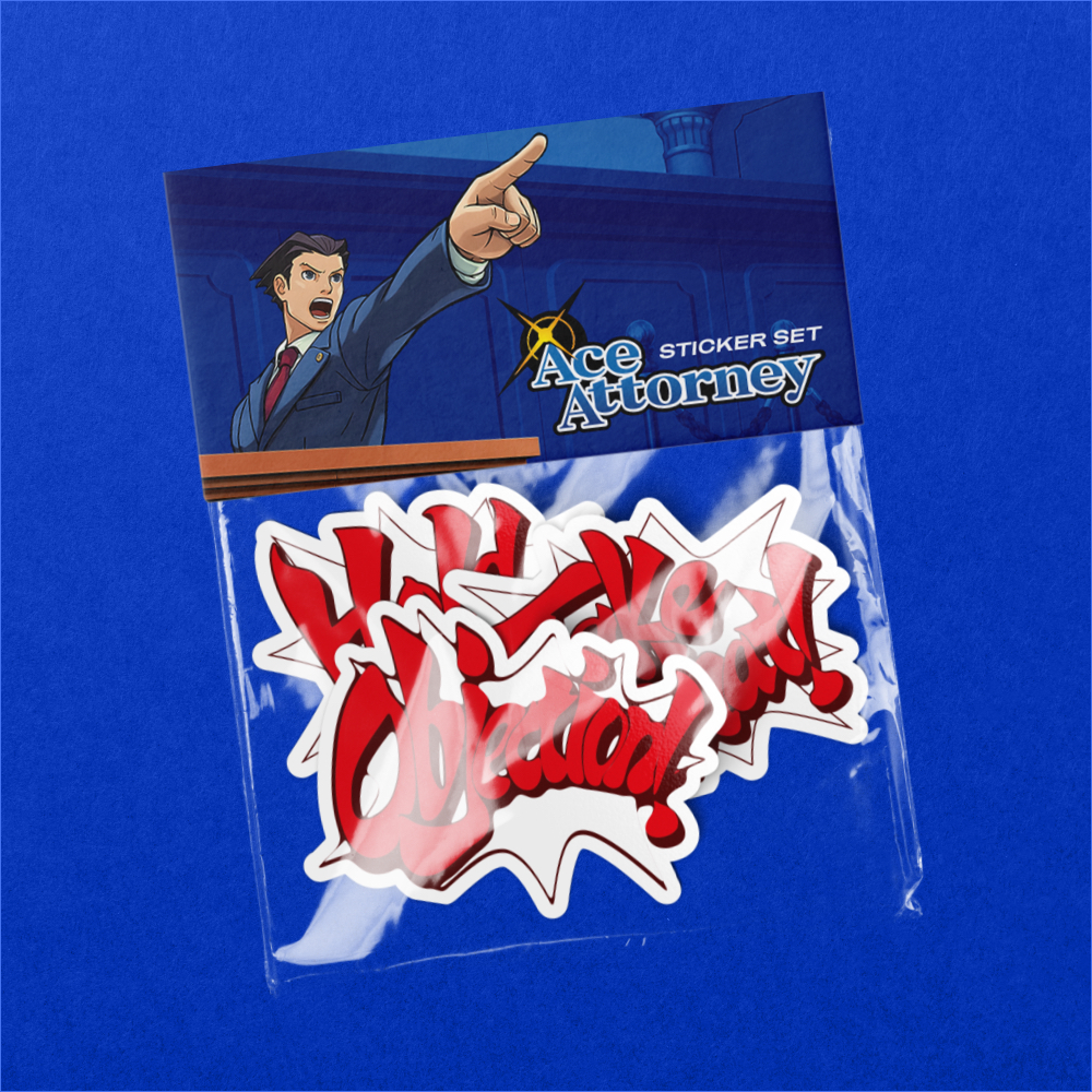 

Ace Attorney Inspired Sticker Set - Objection! - Fanmade