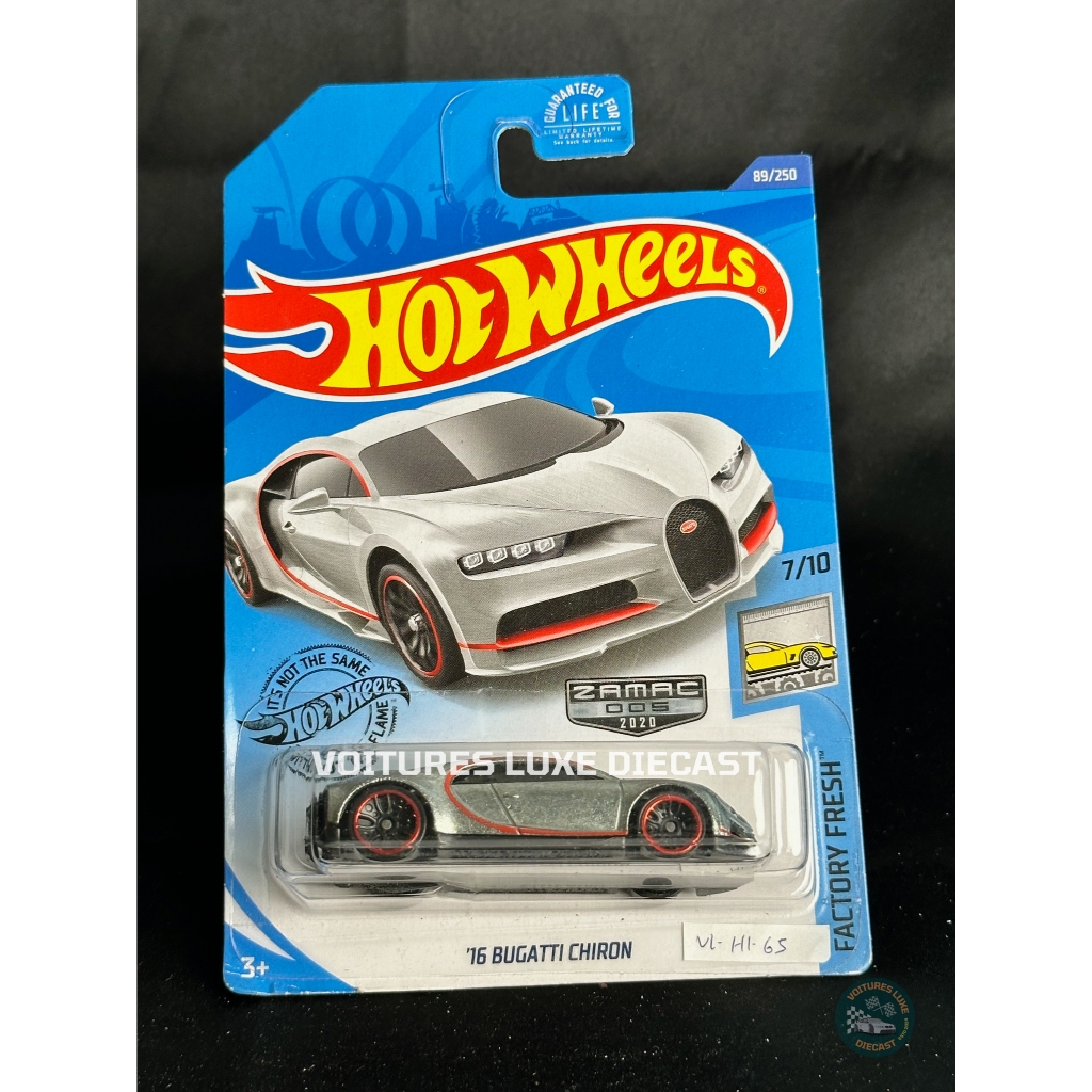 VLD - Hot Wheels Zamac 16 Bugatti Chiron US Card