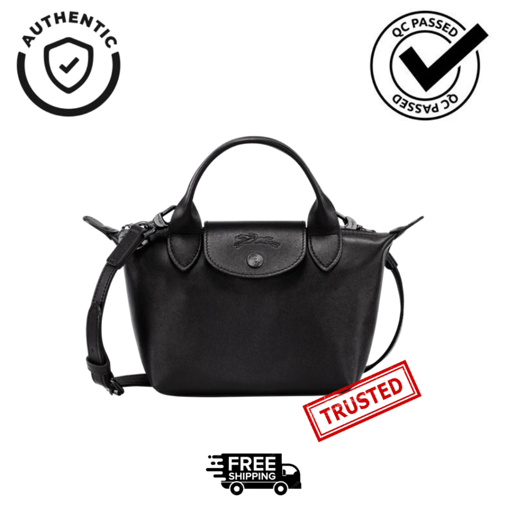 LC Mini Cuir Cowhide leather Top Handle Sling Bag