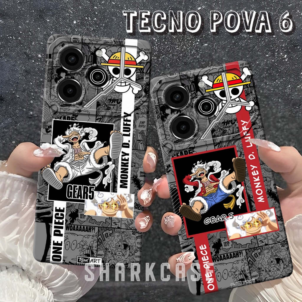 [SC] Case TECNO POVA 6 4G / POVA 6 5G / POVA 6 PRO 5G / POVA 5 / POVA 5 PRO Terbaru Motif Gear 5 LUF