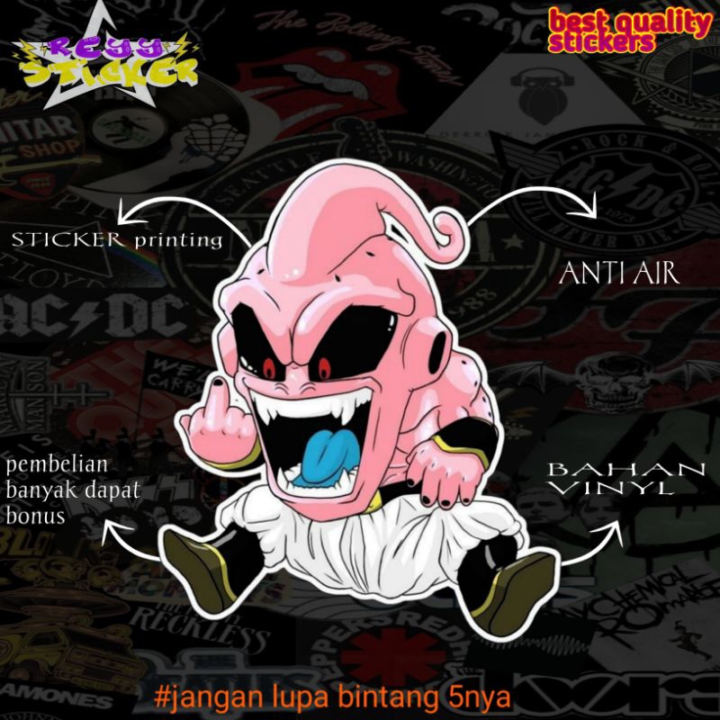 

sticker printing anti air viral majin buu