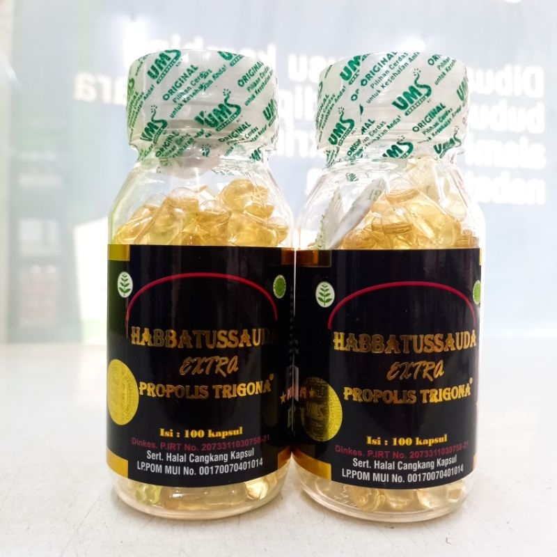 Habbatussauda Extra Propolis Trigona 100 Kapsul UMS - Habatussauda Trigona