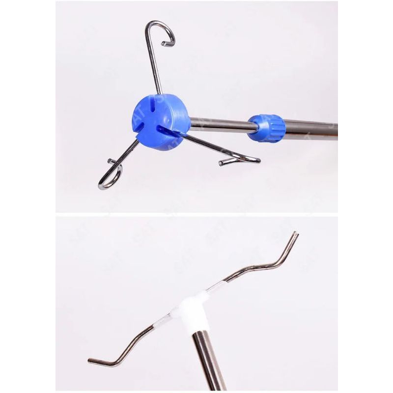 1 Set Tiang Infus Stainless Alat Infus Lengkap Tiang Infus Portable Homecare 5 Rodas Roda Tiang