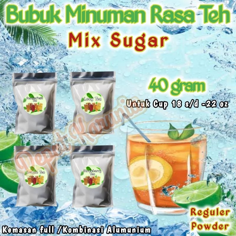 Bubuk Minuman Rasa Teh 40gr Serbuk Minuman Aneka Rasa Teh Viral Kemasan 40 gram