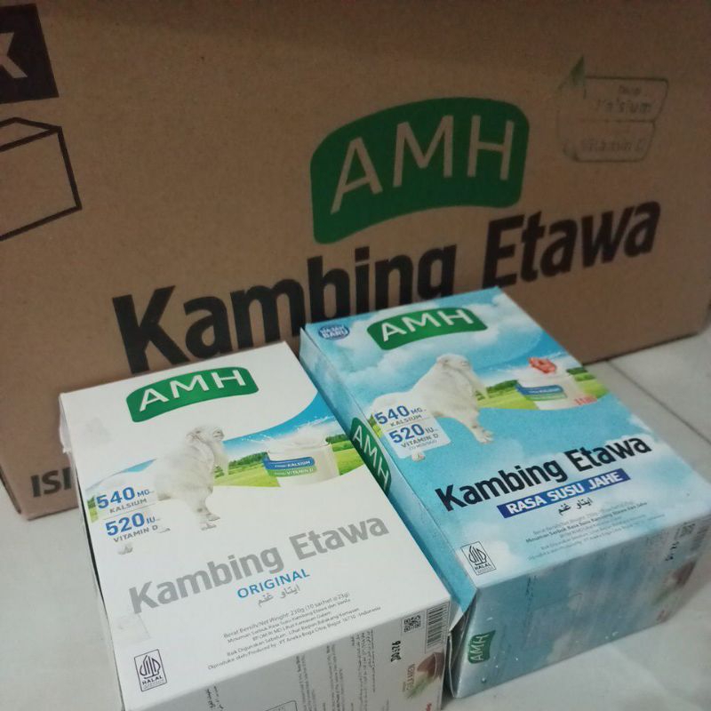 

Susu kambing Etawa AMH Original & rasa Jahe 1 kotak isi 10sachet 240gram