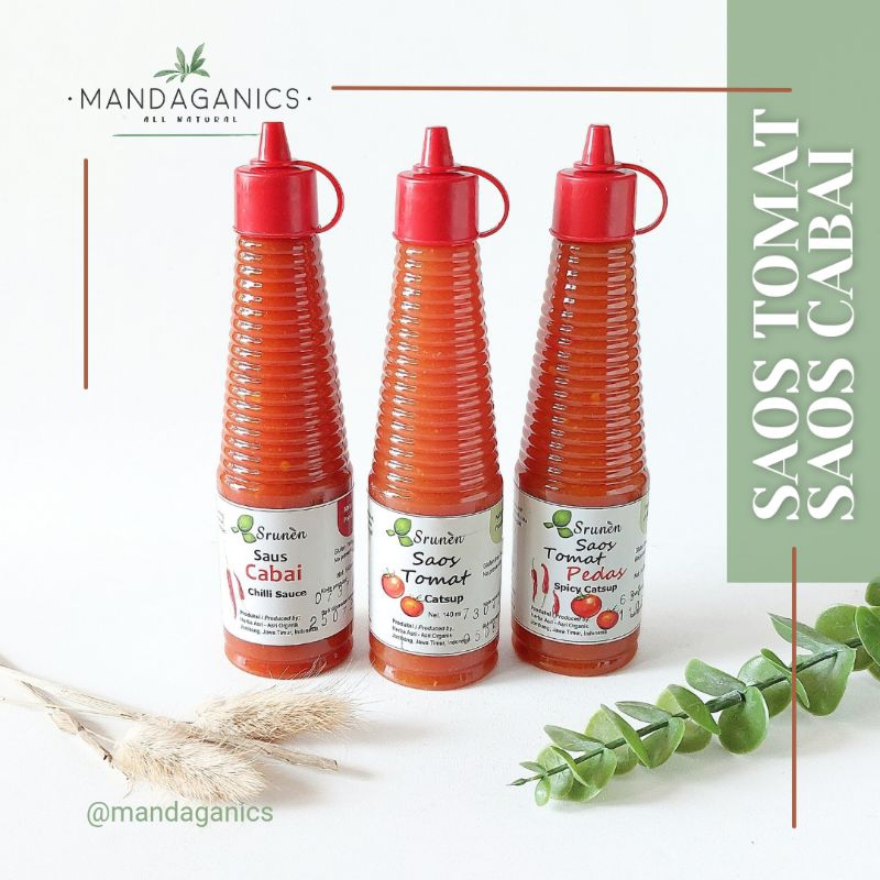 

SAOS TOMAT & PEDAS | SAUS ALAMI TANPA PENGAWET BEBAS GLUTEN by SRUNEN ASRI ORGANIK