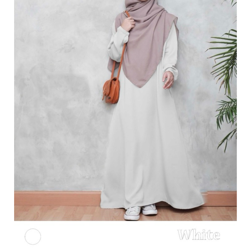 ABAYA PUTIH POLOS WOLFIS abaya simple