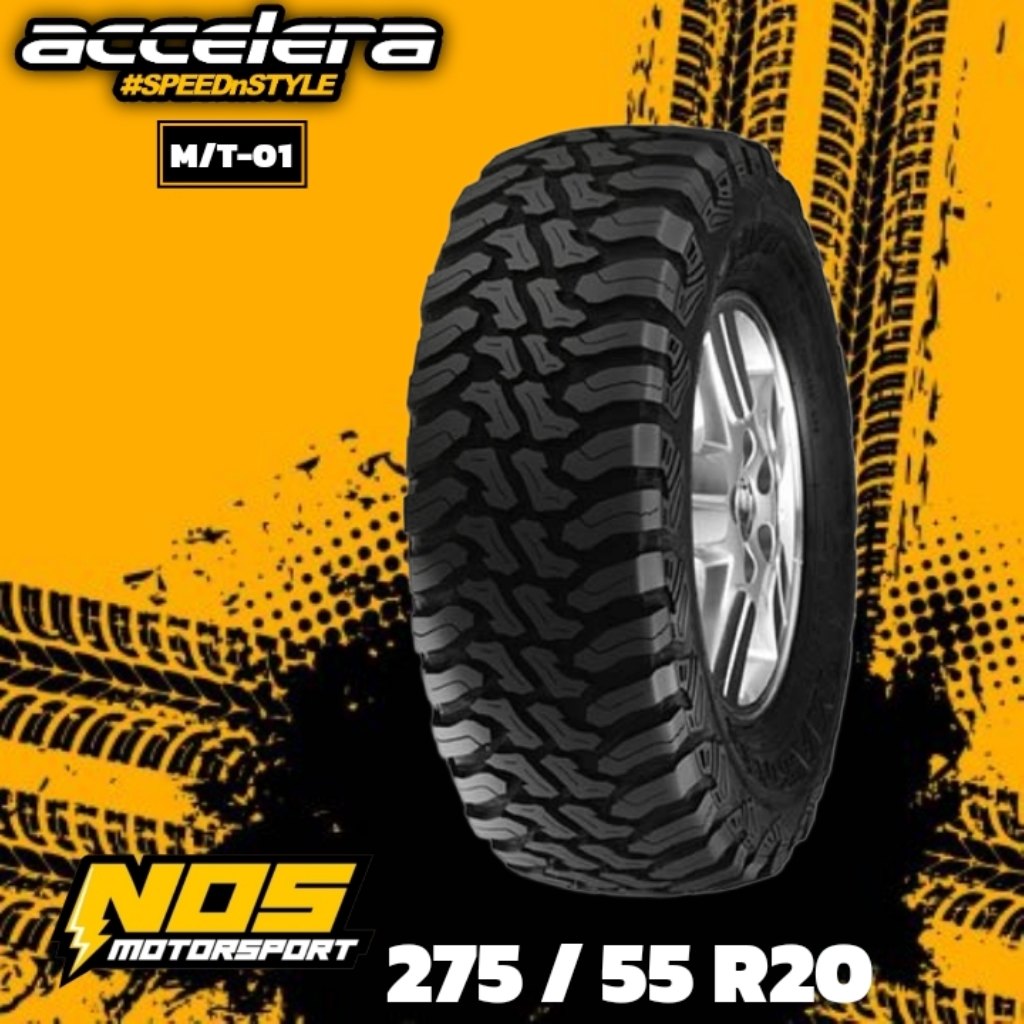 BAN MOBIL PAJERO 275 55 R20 ACCELERA M/T-01 BAN TUBLES RING 20 275/55 | BAN OFFROAD