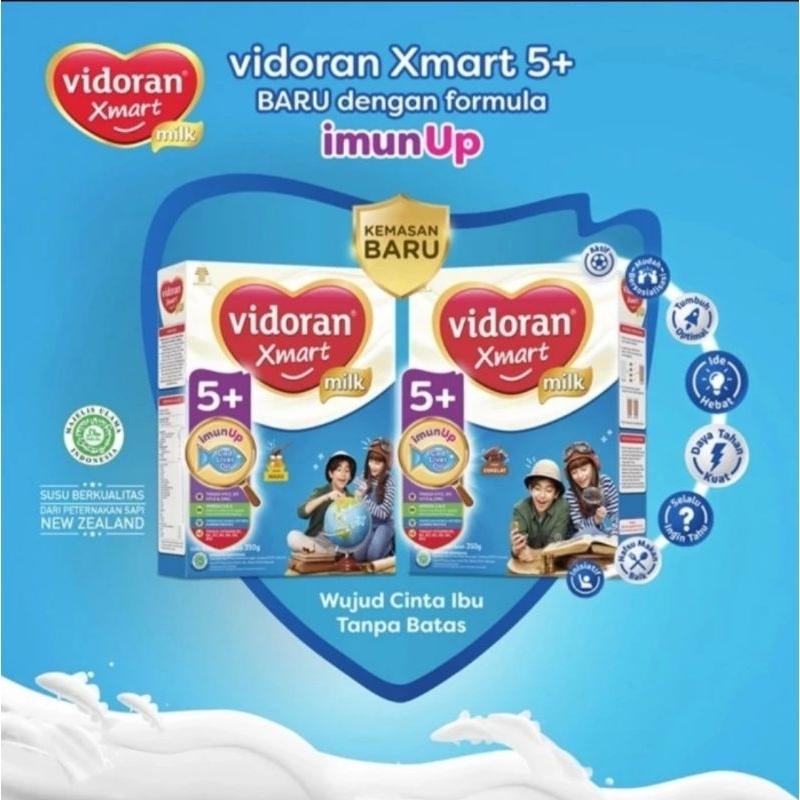 

Vidoran Xmart 5+ Imun Up Susu Formula MADU 700 G [5-12THN]