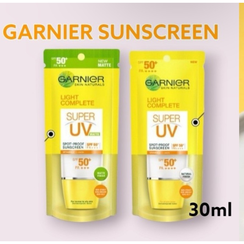 Garnier Super UV Sunscreen SPF 50+ PA+++ 30ml sunscreen wajah | MATTE - NATURAL