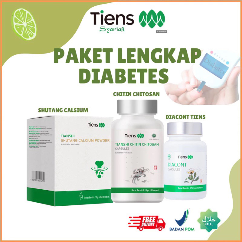 Diabetes Tiens - Diabetes melitus - Obat Diabetes Chitin Chitosan Diacont Shutang Calcium Original -