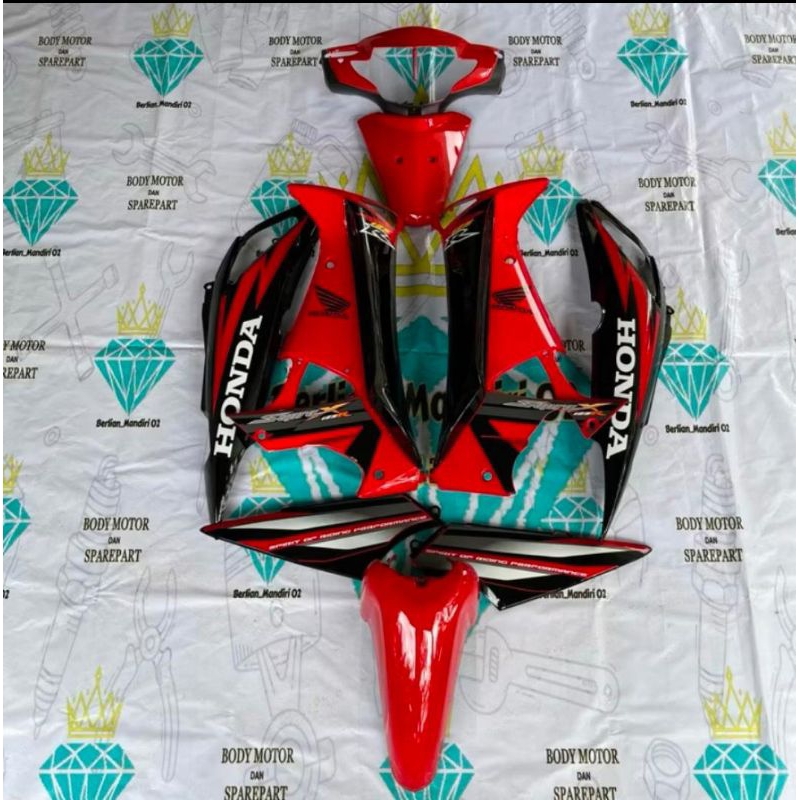 PAKET HEMAT Full Set Body Honda Supra X 125 , 2005 - 2006 Old Lama