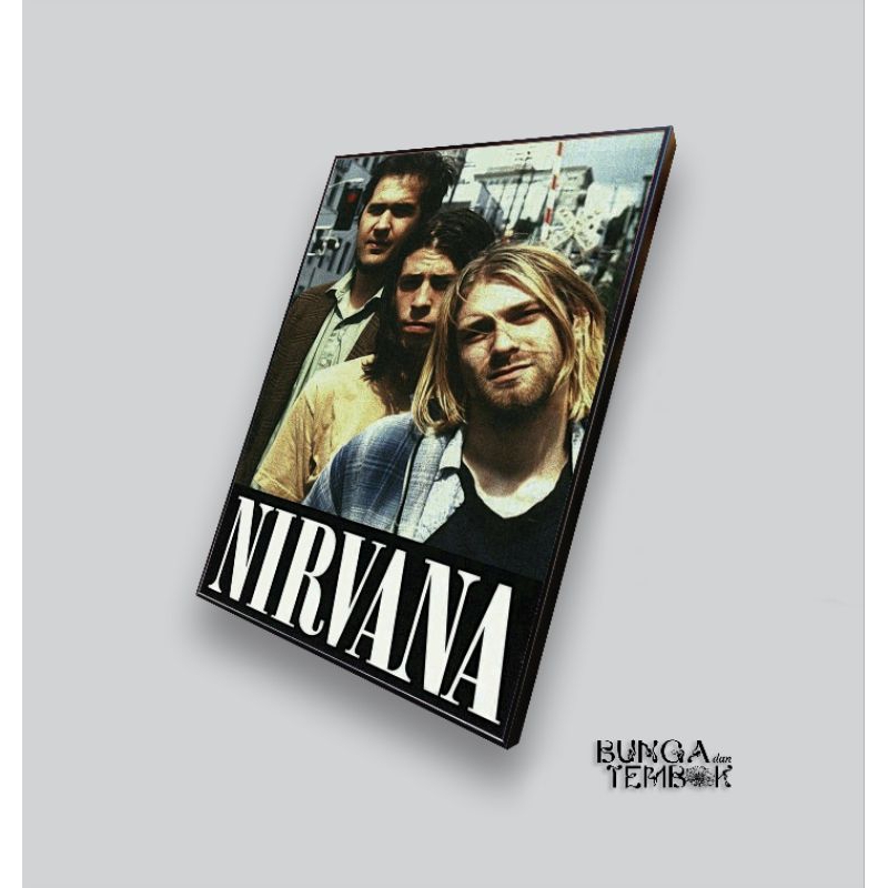 Hiasan Dinding Poster NIRVANA + Frame