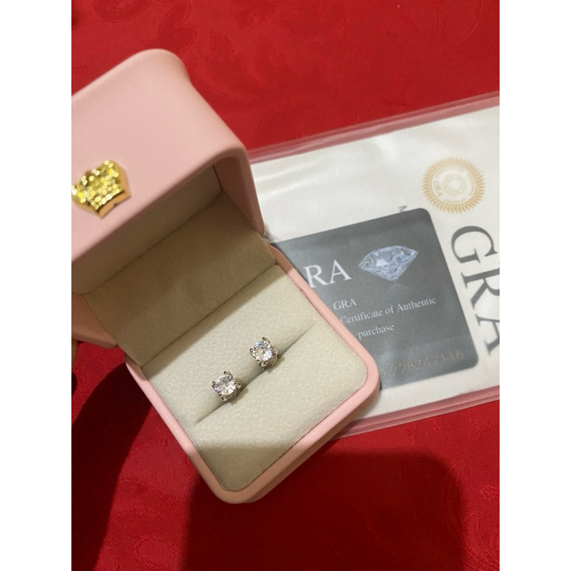 anting earrings moissanite sertifikat GRA