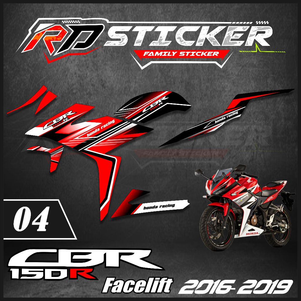 STRIPING VARIASI MOTOR HONDA CBR 150R FACELIFT / STICKER LIST VARIASI MOTOR CBR 150R