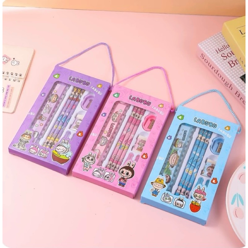 

Alat tulis sekolah sets 5in1 motif LABUBU