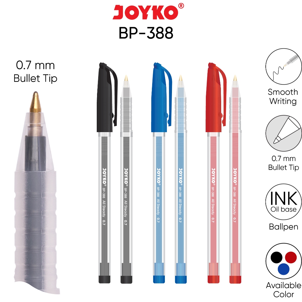 

Ball Pen Pulpen Pena Joyko BP-388 All Steady 0.7 mm