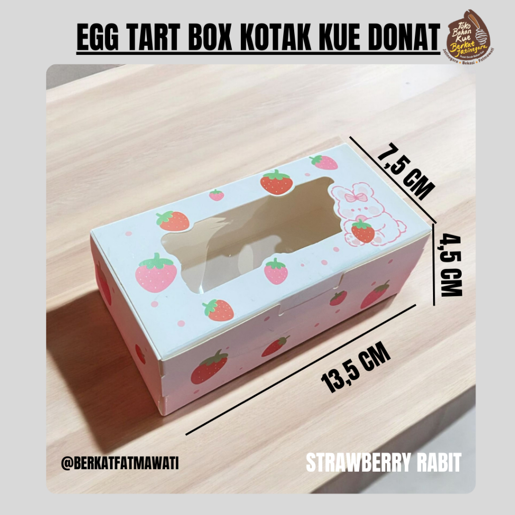 

EGG TART BOX NATAL KUE DONAT / DUS DONAT MOTIF / BOX DESSERT 1 PCS