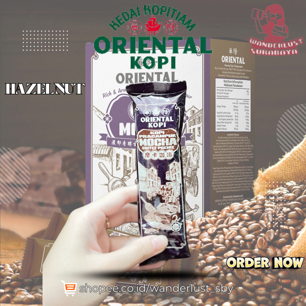 

(KOPI IMPORT HALAL TERMURAH ) Oriental Kopi White Coffe Mix | Snack Eceran