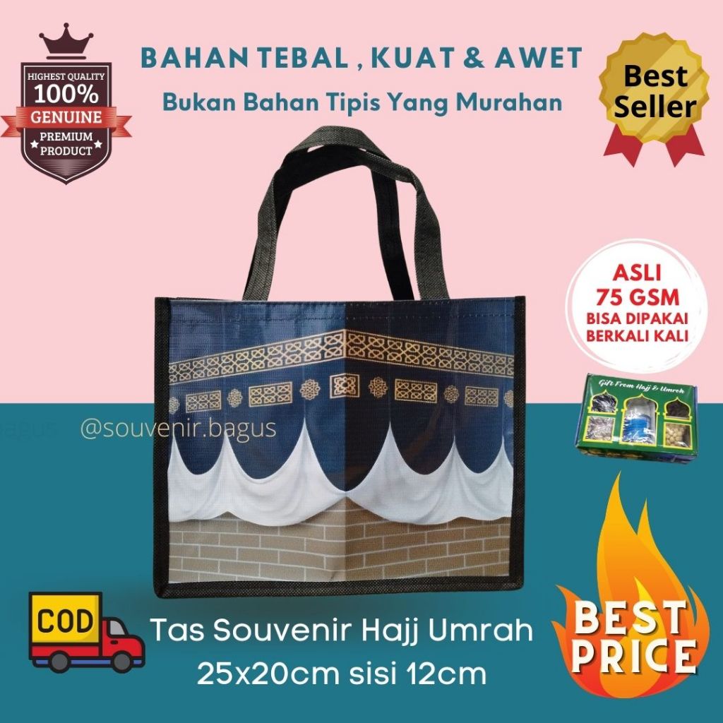 

Tas Oleh Oleh Umroh Souvenir Haji Kakbah Mekah Goodie Bag Kaabaa Hajj Umrah Saudi Arabia