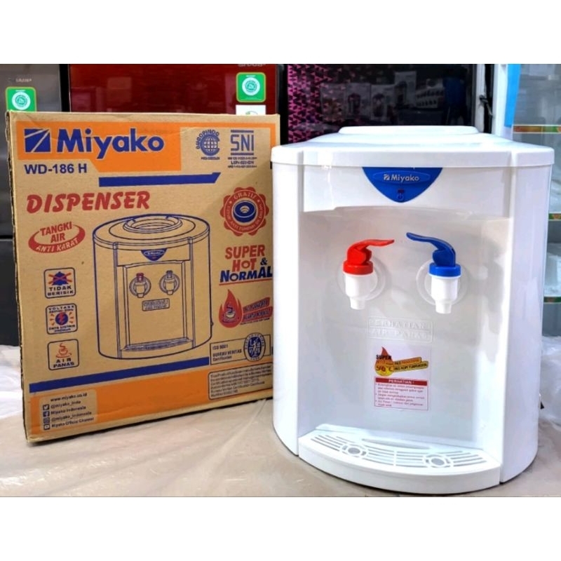 DISPENSER MIYAKO WD- 186 H dispenser kecil miyako pemanas air kecil miyako tempat galon miyako