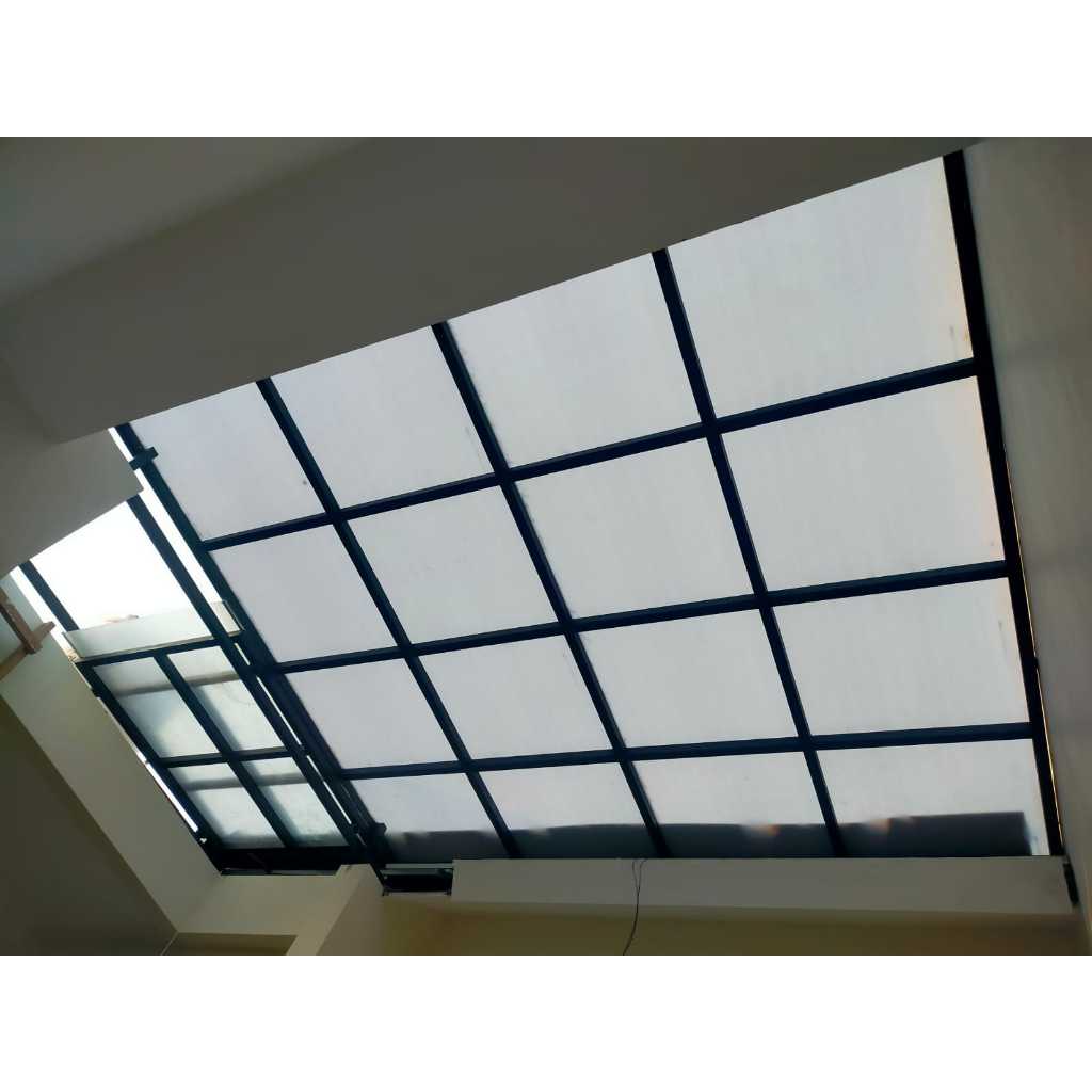 Kanopi sliding poly untuk atap jemur area belakang