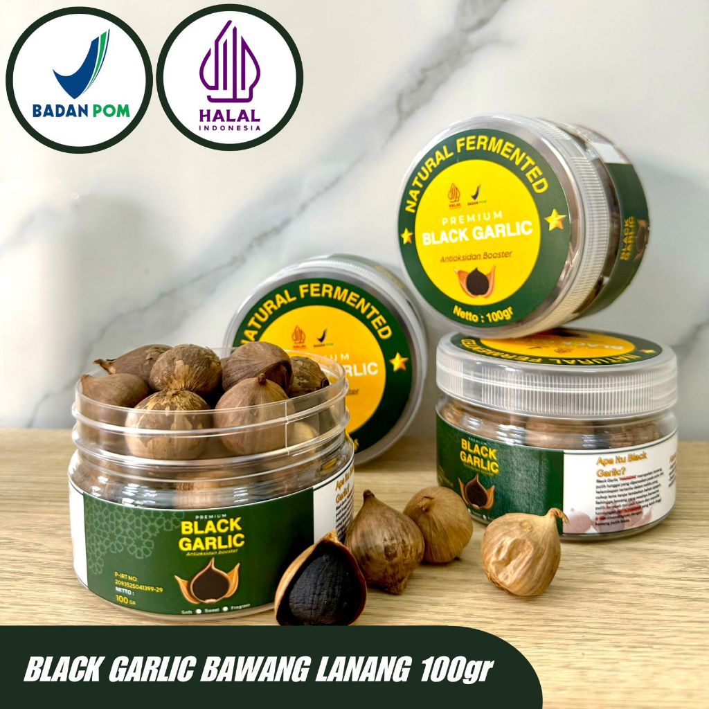 

Black garlic Bawang Hitam Bawang Putih Tunggal Lanang 100gr | Premium Quality | Antioksidan Booster