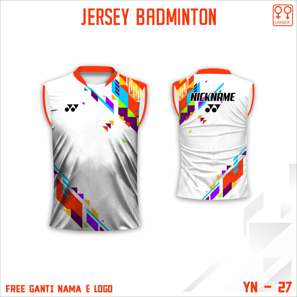 Jersey kaos badminton singlet baju olahraga bulutangkis yonex