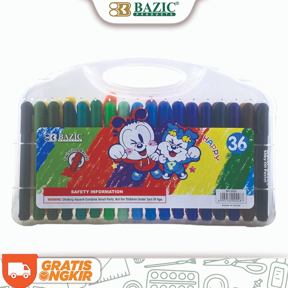 

KODE E96G Bazic Silky Oil Pastel 36 Colors Krayon Minyak