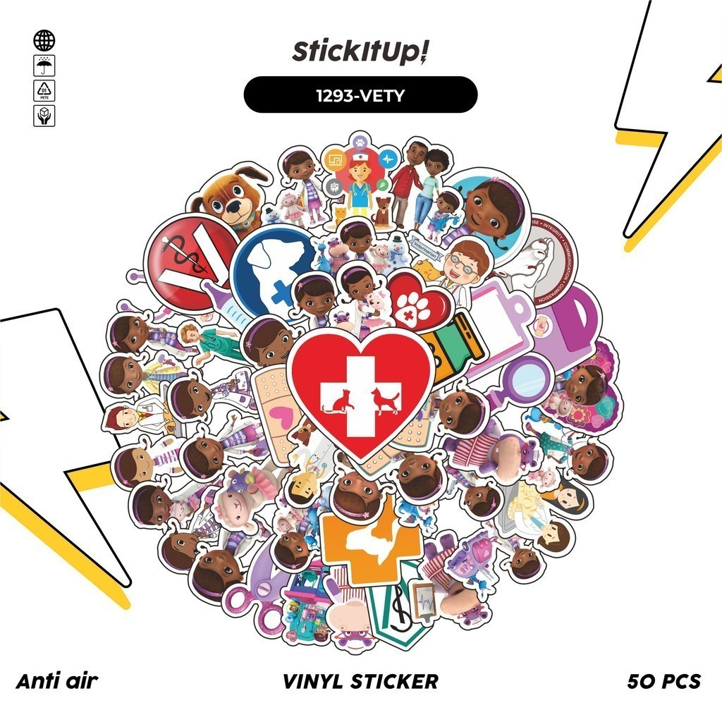

COD✨ 100 Pcs Stiker Veterinary Medicine Series Lucu Anti Air Untuk Dekorasi Notebook Sepeda Skateboard Handphone DIY