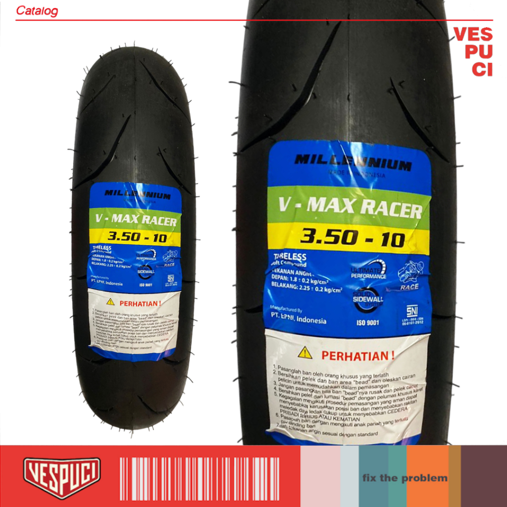 Ban Millenium 3.50-10 V-Max Racer For Piaggio Zip