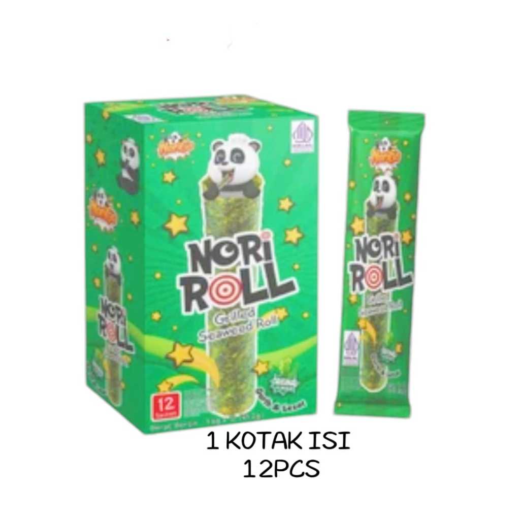 

SNACK NORI ROLL GRILLED SEAWEED ROLL / SNACK RUMPUT LAUT 1BOX ISI 12PCS 2.5G