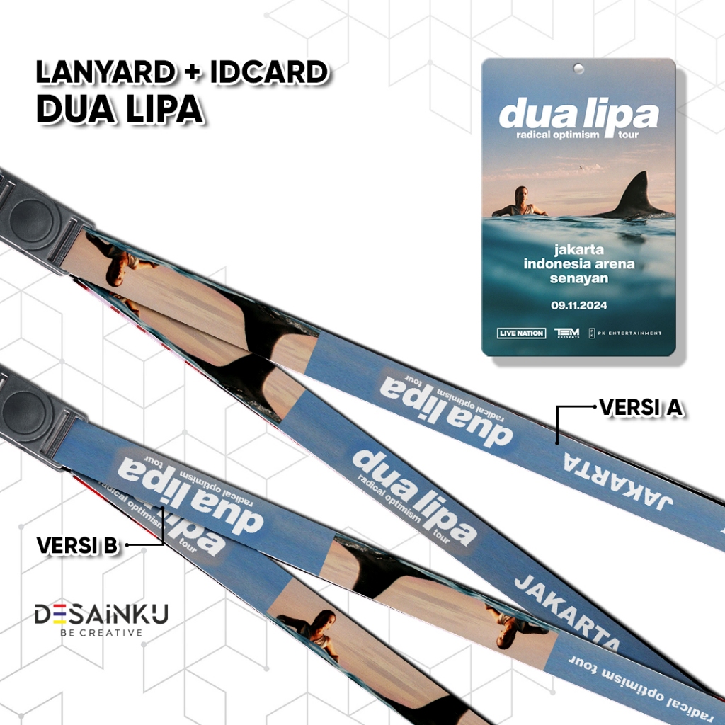 

LANYARD + ID CARD DUA LIPA RADICAL OPTIMISM TOUR / ASIA / TALI HP / GANTUNGAN PODS